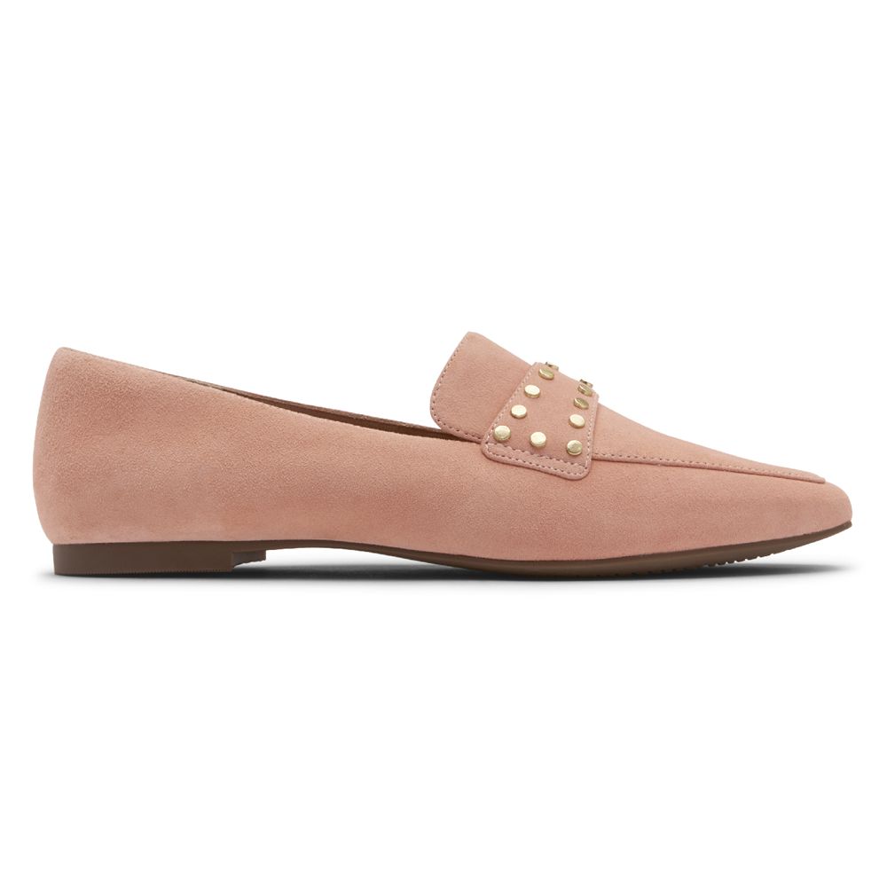 Rockport Total Motion Laylani Studded - Womens Loafers - Pink - NZ (UPJ-103458)